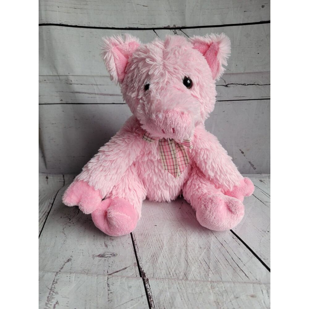 Pink Pig Stuffed Animal Soft Cuddly Stuffed Plush by Toys International 10 In